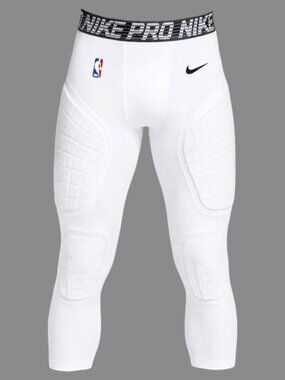 Nike Pro NBA Hyperstrong 3/4 Padded Basketball Tights Men's Size 2XL-Tall White